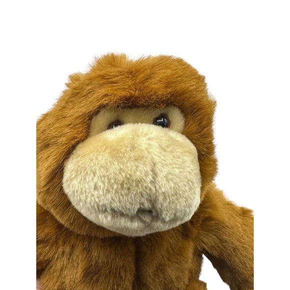 Brown Gorilla‎ Stuffed Plush Animal Large 16" Tall Embroidered nose acrylic eyes - Picture 2 of 3